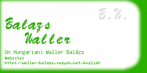 balazs waller business card