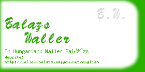 balazs waller business card